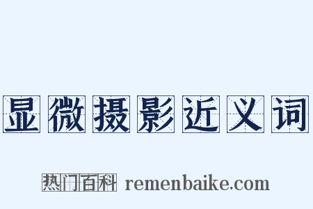 显微摄影近义词是什么意思的图片